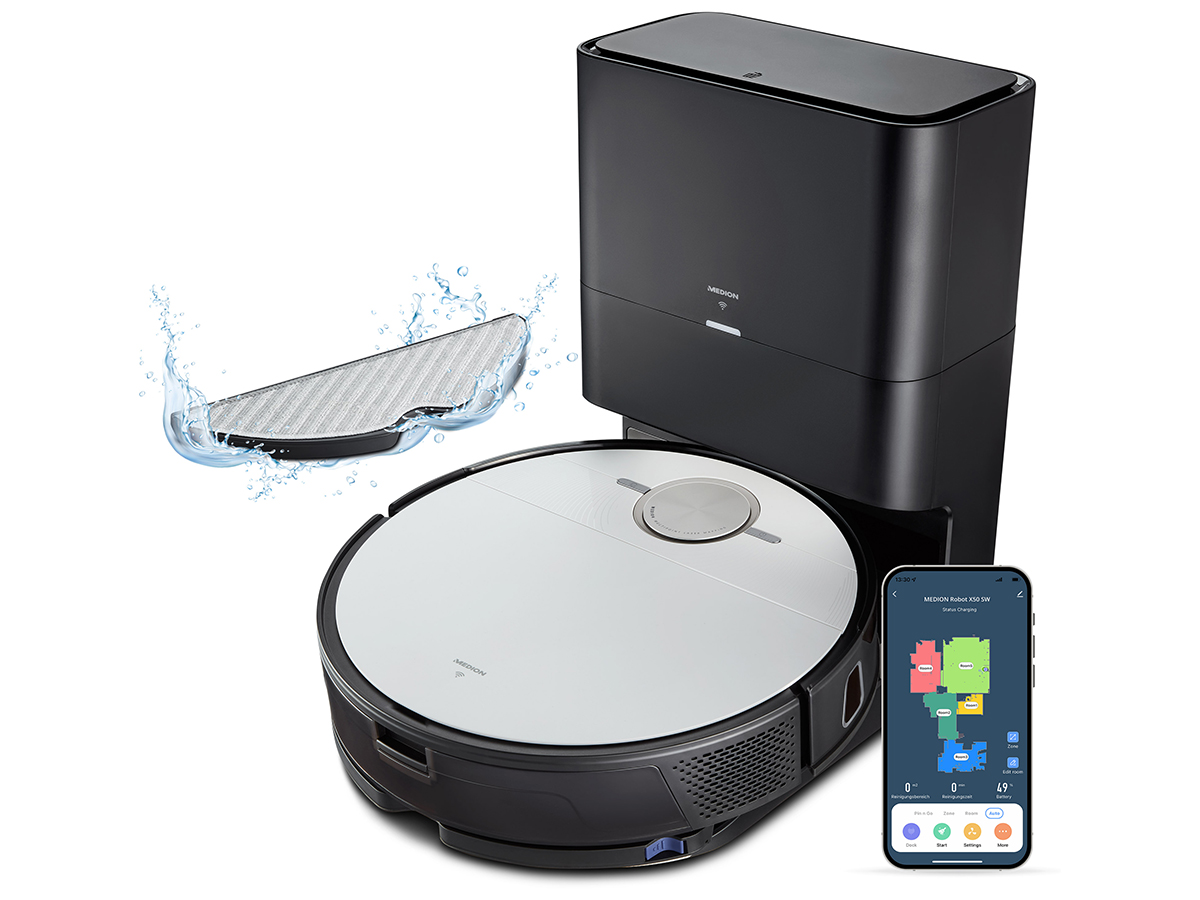 MEDION AG_MEDION X50 SW Laser-Saugroboter mit Wischfunktion_1_1200x900px